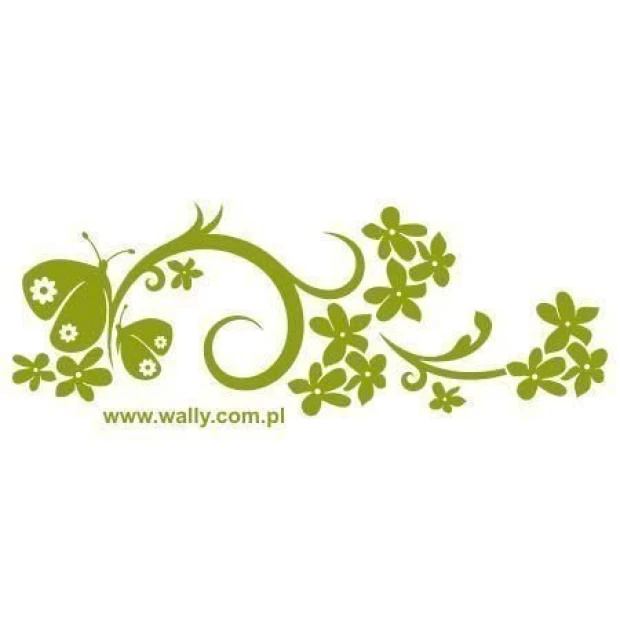 Chinese painting template 08 - Graphic design featuring butterflies and flowers with smoothly curved lines.