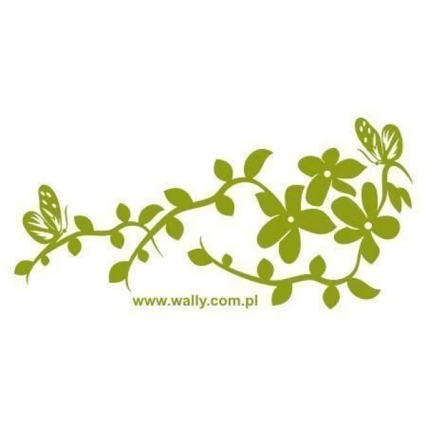 Chinese painting template 21 - Graphic design featuring branches, leaves, flowers, and butterflies.
