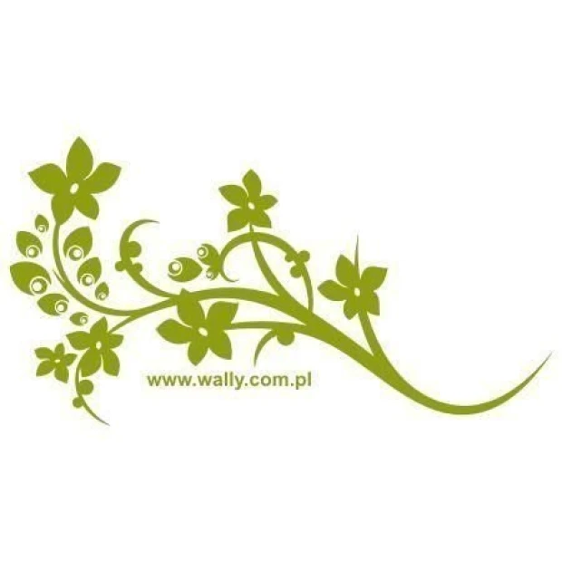 Chinese painting template 59 - Graphic design featuring branch shapes with flowers and spiral details.
