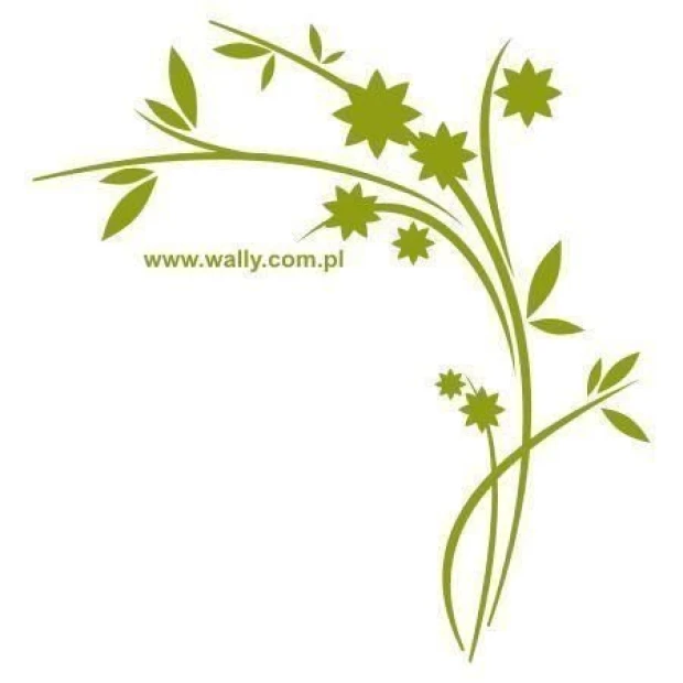 Japanese painting template 06 - Graphic design featuring lines and shapes resembling branches and flowers.