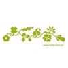 Climbing plant painting template 032 - A graphic design featuring vines, leaves, and flowers in various shapes.