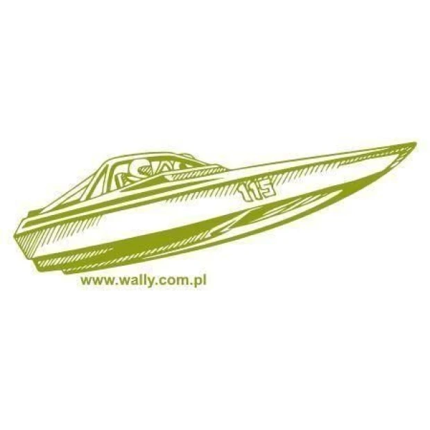 Sport 01 painting template - Graphic design featuring a speedboat in a dynamic position with clear lines.