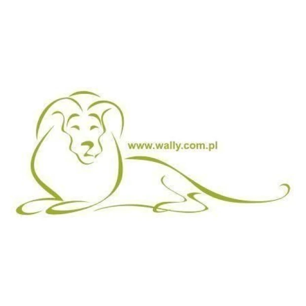 Stylish painting template of a lion in soft green shades, perfect for a child\'s room or creative projects.