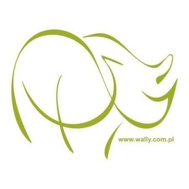 Stylish rhino painting template in soft green shades, perfect for a modern room.