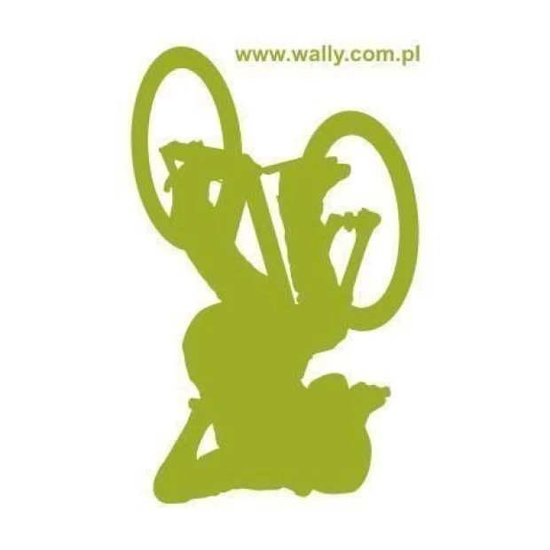 Stylish bike painting template in an energetic shade of green, perfect for a modern youth room.