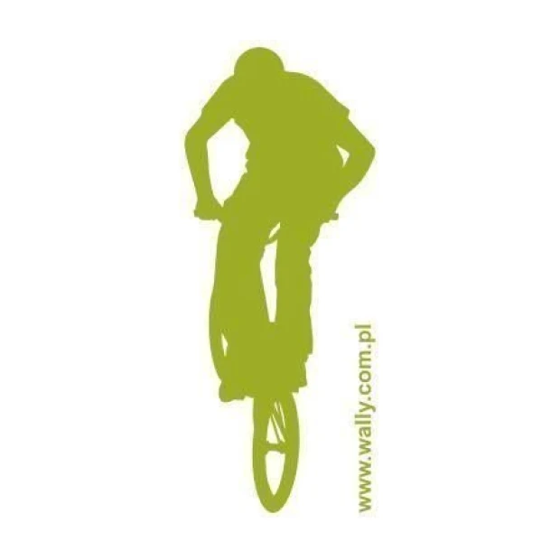 Dynamic painting template featuring a cyclist in an energetic shade of green, perfect for