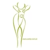 Elegant deer painting template 23 in soft green, perfect for modern interiors or cozy spaces.