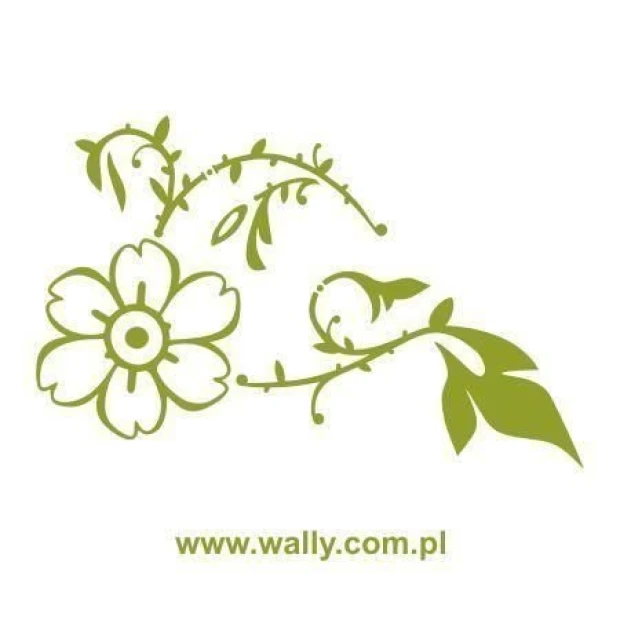 Elegant floral painting template 003 in soft green shades, perfect for a stylish interior.