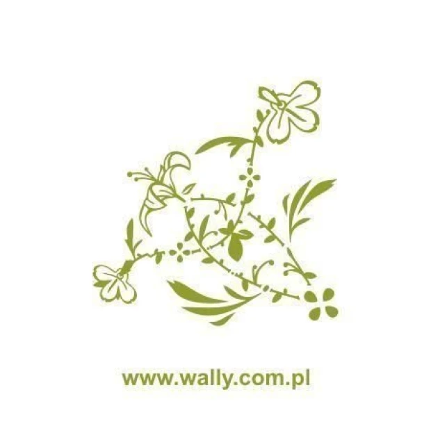 Delicate floral painting template in green shades, perfect for a stylish boho interior.