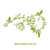 Elegant floral painting template 018 in shades of green, perfect for refreshing a stylish space.