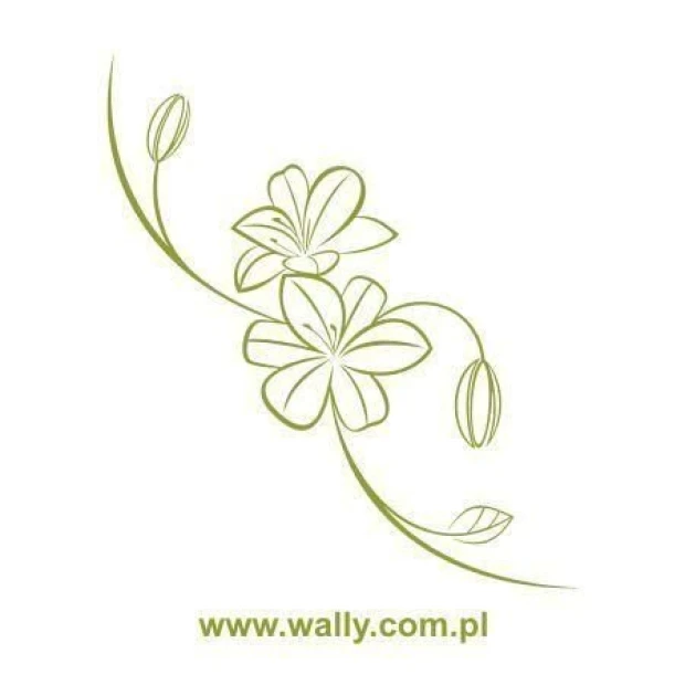Delicate floral painting stencil 027 in pastel shades, perfect for creating a romantic atmosphere.