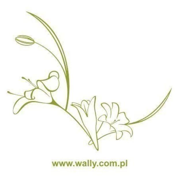 Stylish floral painting template 089, perfect for refreshing interiors with soft shades of green.