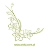Elegant floral painting template 093 in soft green shades, perfect for modern interiors.