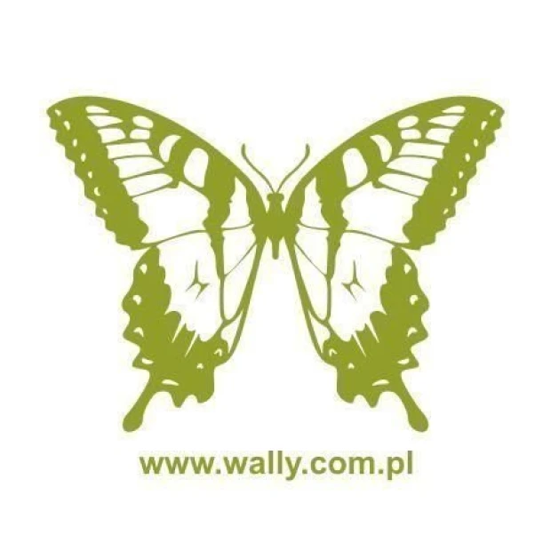 Elegant butterfly painting template 001 in vibrant green, perfect for brightening up a child\'s room.