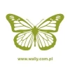 Butterfly painting stencil 003 in muted green, perfect for brightening up a child\'s room.