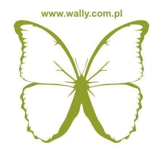 Elegant butterfly painting template 005 in shades of green, perfect for a child\'s room or creative projects.