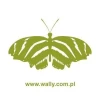 Elegant butterfly painting template 006 in a soft green shade, perfect for decorating children\'s spaces.