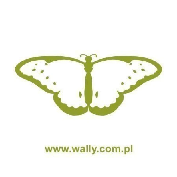 Elegant butterfly painting template 012 in fresh green, perfect for decorating a child\'s room.