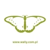 Elegant butterfly painting template 012 in fresh green, perfect for decorating a child\'s room.