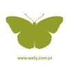 Elegant butterfly painting template 016 in a subtle green shade, perfect for brightening up a child\'s room.