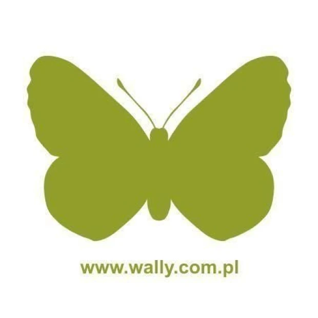 Elegant butterfly painting template 021 in green, perfect for a child\'s room or nursery.