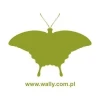 Elegant butterfly painting template 023 in vibrant green, perfect for creative decor arrangements.
