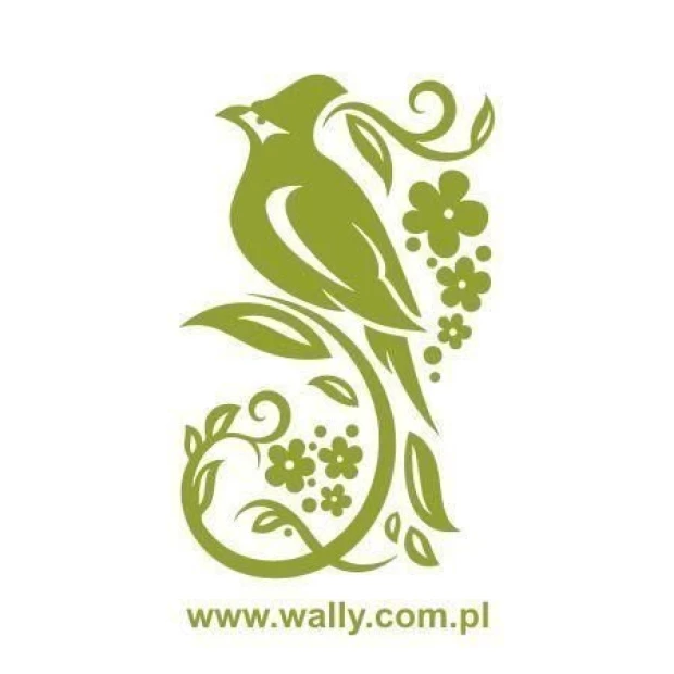 Chinese painting template 13 with an elegant bird and flower design in a fresh shade of green, perfect for any project.