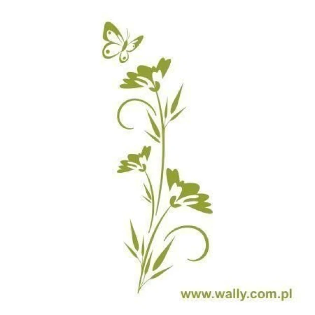 Japanese painting template 44 in fresh shades of green, perfect for modern interior decoration.