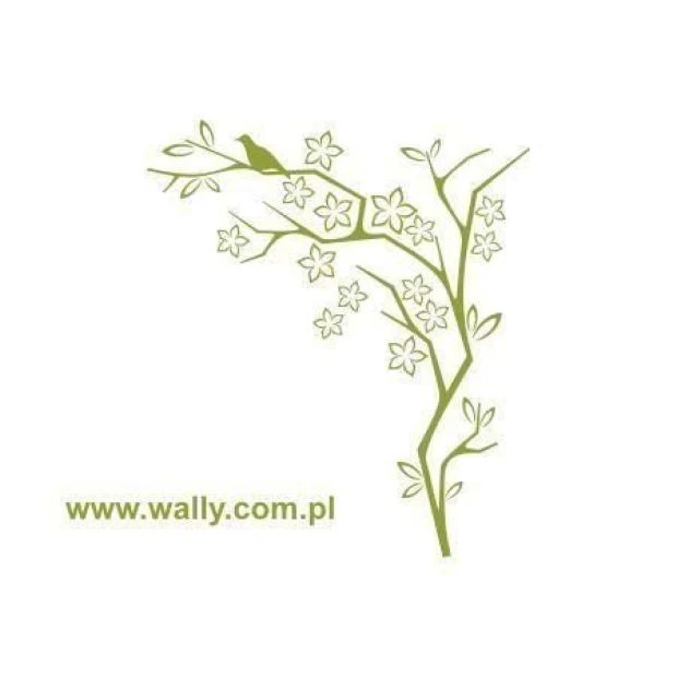 Delicate Japanese floral and bird pattern, perfect for a stylish minimalist interior.