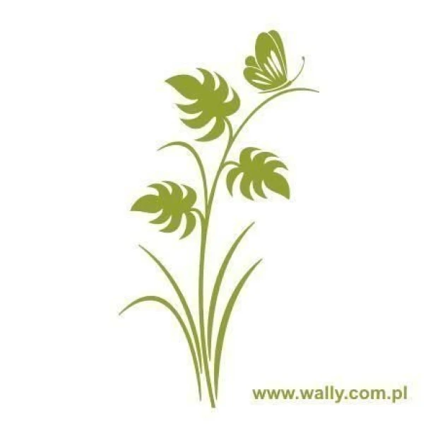Japanese painting template 81 with a plant motif, perfect for modern interiors, adding a touch of elegance.