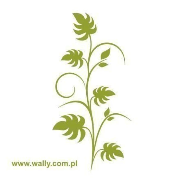Japanese painting template 95 with delicate leaves, perfect for refreshing a modern interior.