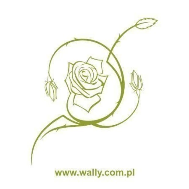 Elegant floral painting template, perfect for a stylish interior in shades of green.