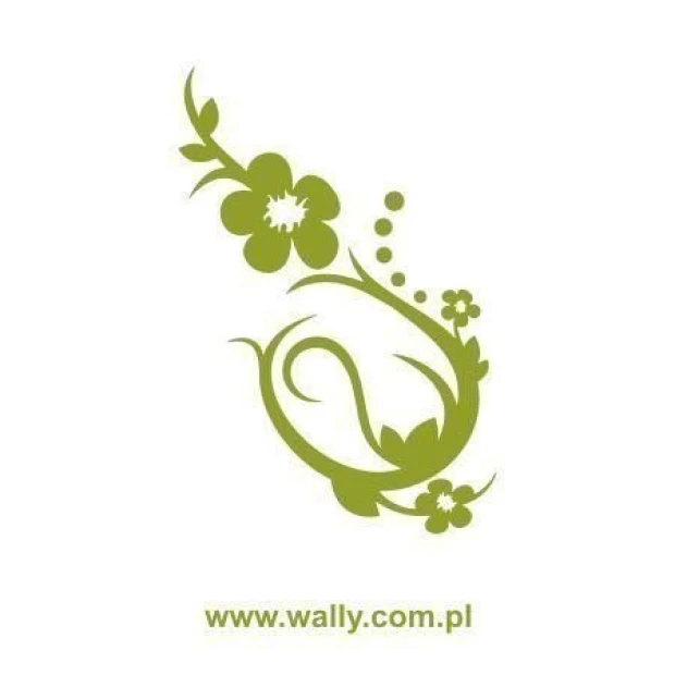 Floral painting template 096 in vibrant green, perfect for refreshing a cozy interior.