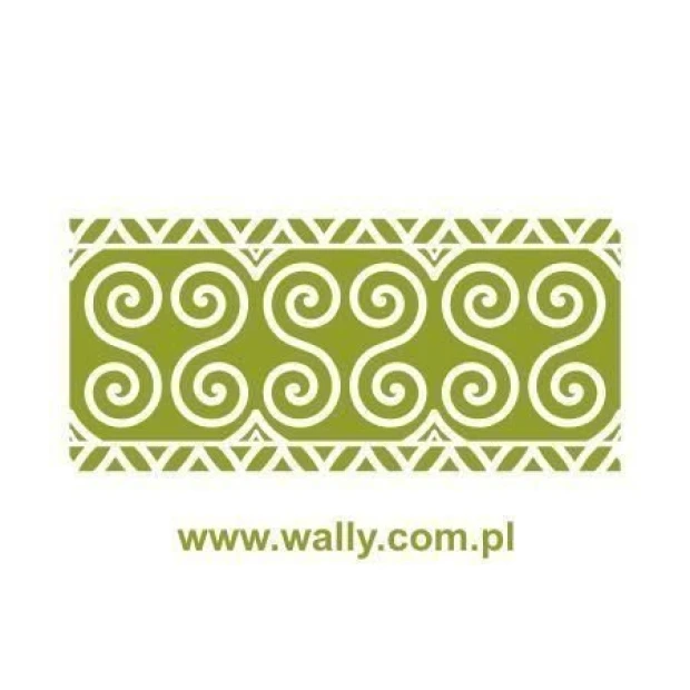 Mexican painting template 73 in vibrant green, perfect for decorating a wall in a modern style.