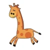 Giraffe sticker in cheerful colors will brighten up your child\'s room, adding a friendly and joyful touch.
