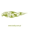 Stylish eagle painting template in a dynamic green color scheme, perfect for modern interiors.
