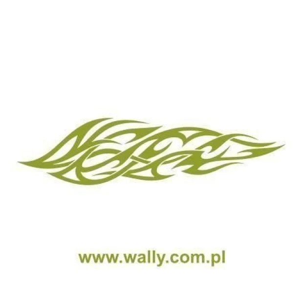 Dynamic painting template Flames 05 in shades of green, perfect for modern interiors or decor.