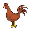 Colorful rooster sticker, perfect for a child\'s room, adds a cheerful touch to the decor.