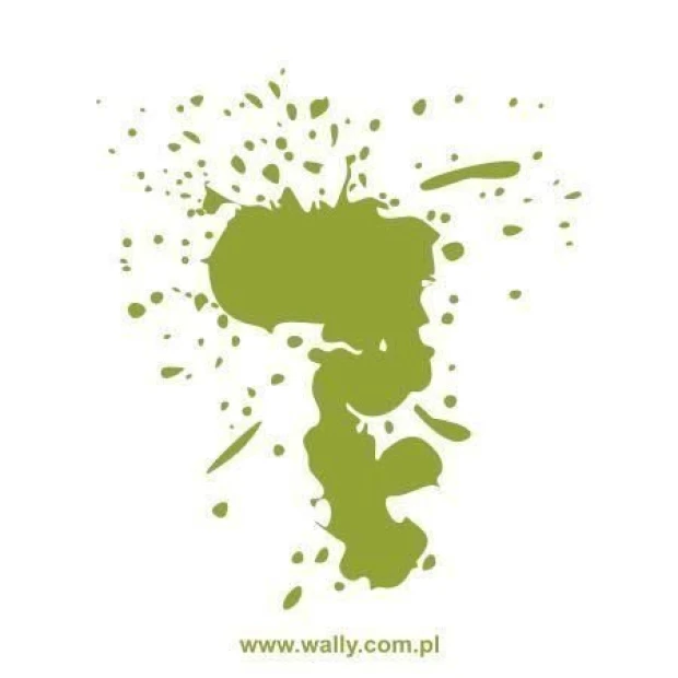 Expressive paint template splatter 03 in a vibrant green shade, perfect for modern interiors.