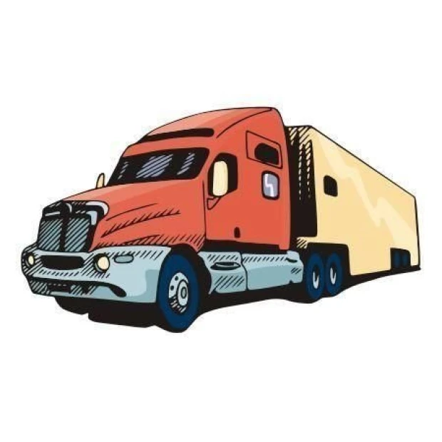 Colorful truck sticker, perfect for a child\'s room, adding joy and energy to any space.