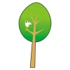 Tree sticker 34 in a cheerful style, perfect for decorating a child\'s room, brings freshness and joy.