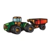 Colorful tractor sticker 41, perfect for a child\'s room, adding a cheerful touch to any space.