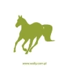 Elegant horse painting template 102 in a vibrant shade of green, perfect for a cozy child\'s room.