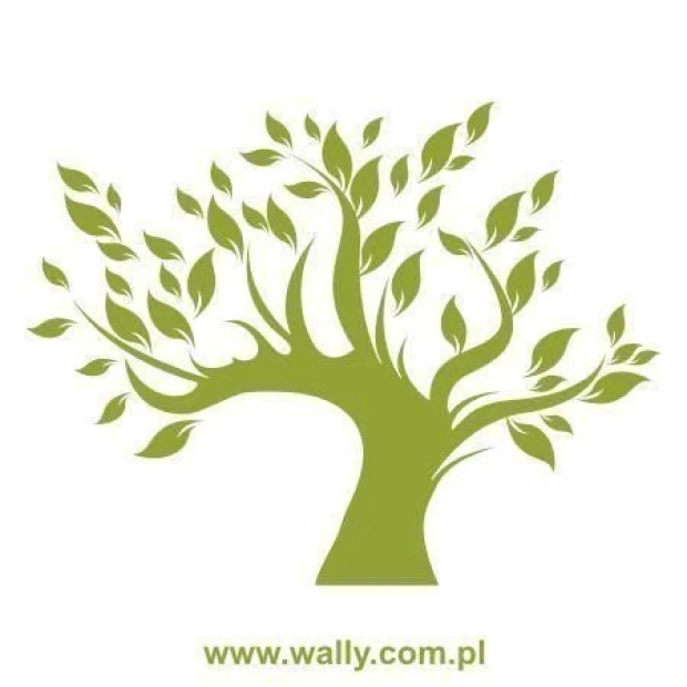 Elegant tree graphic in shades of green, perfect for modern interior decoration.