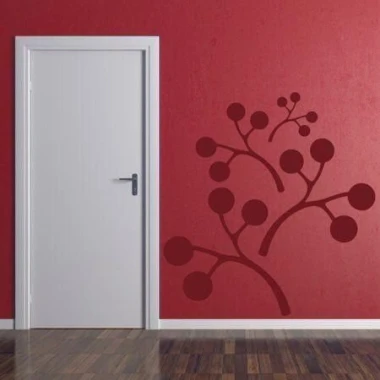 Elegant Klasik 091 painting template featuring a stylish floral pattern on a vibrant red background.