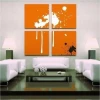Energetic paint template splatter 01 in a modern living room, perfect for creating a dynamic backdrop.