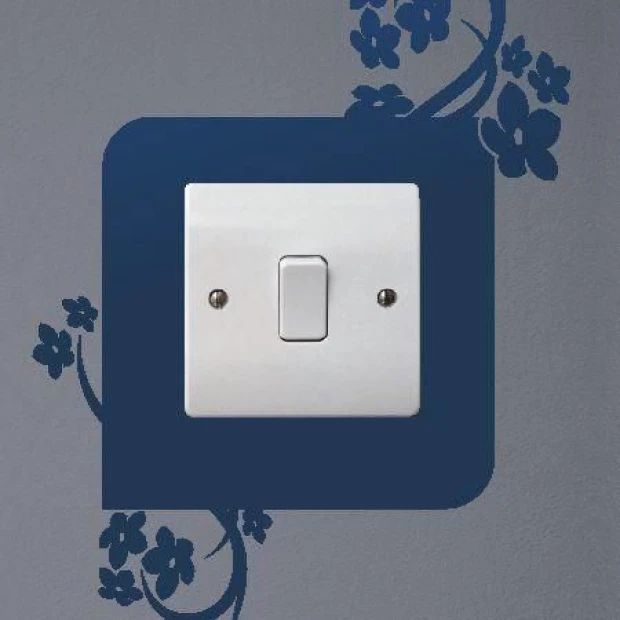 Elegant painting template contact 06 with a delicate floral pattern, perfect for modern interiors.