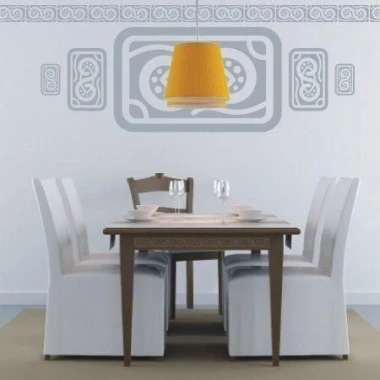 Mexican painting template 08, adds a stylish touch to an elegant dining room with subtle patterns.