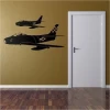 Stylish airplane painting template 01 in a modern children\'s room, adding dynamism and character.