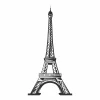 Elegant Eiffel Tower stencil decoration, perfect for modern interiors.